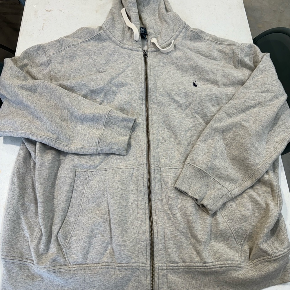 Polo by Ralph Lauren Grey Zip Hoodie 4XB